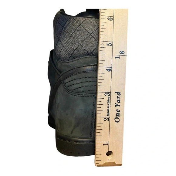 2013 Nike Dunk Sky High Womens US 8.5, UK 6 Black Gray Suede Wedge Sneaker Boot - Picture 13 of 13